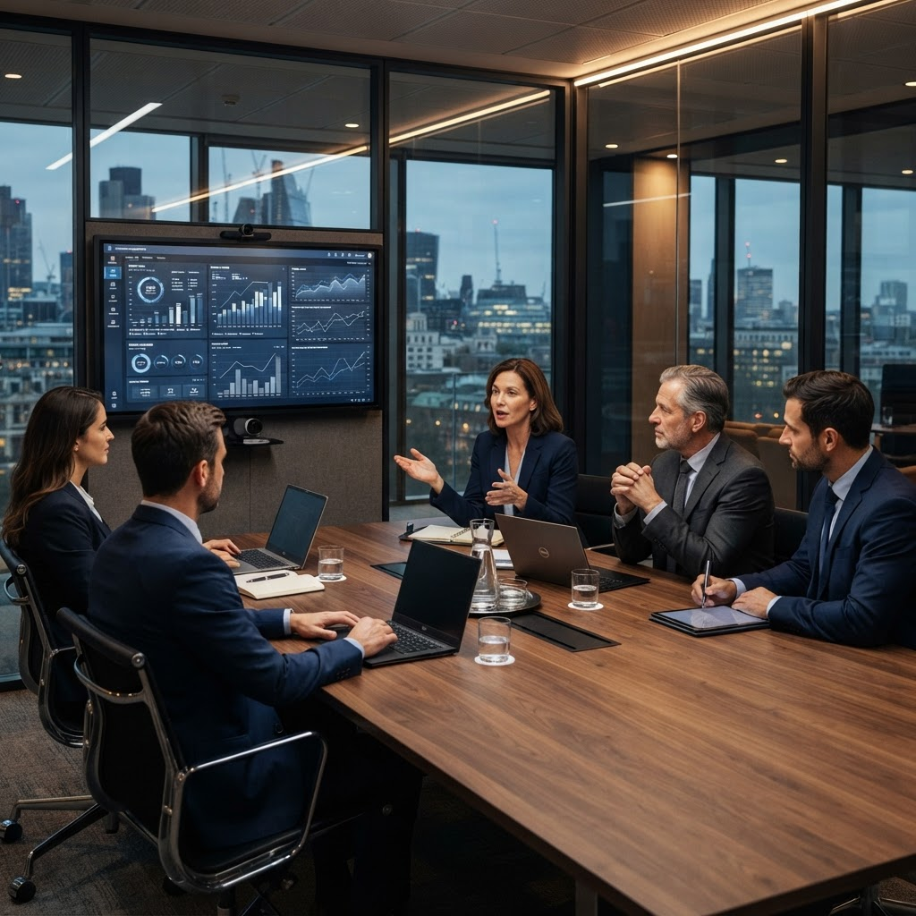Summerville Group advisors reviewing energy and financial strategy